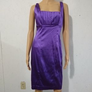 Purple Acetate Blend Dress by Calvin Klein size S